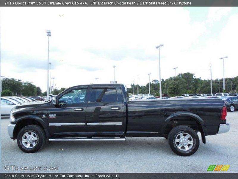 Brilliant Black Crystal Pearl / Dark Slate/Medium Graystone 2010 Dodge Ram 3500 Laramie Crew Cab 4x4