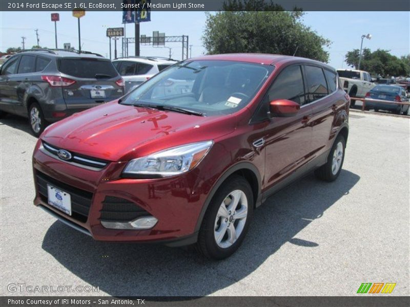 Sunset / Medium Light Stone 2014 Ford Escape SE 1.6L EcoBoost