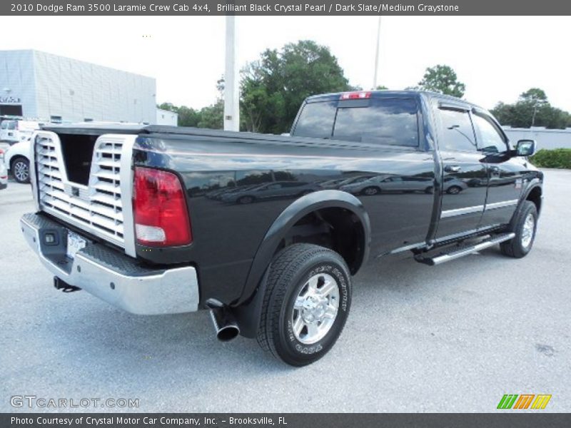Brilliant Black Crystal Pearl / Dark Slate/Medium Graystone 2010 Dodge Ram 3500 Laramie Crew Cab 4x4