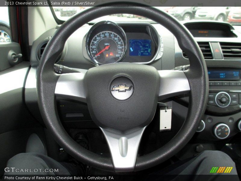 Salsa (Red) / Silver/Silver 2013 Chevrolet Spark LS