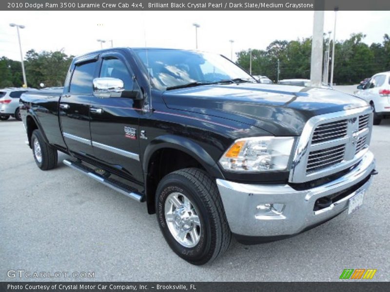 Brilliant Black Crystal Pearl / Dark Slate/Medium Graystone 2010 Dodge Ram 3500 Laramie Crew Cab 4x4