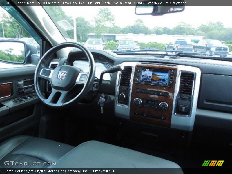 Brilliant Black Crystal Pearl / Dark Slate/Medium Graystone 2010 Dodge Ram 3500 Laramie Crew Cab 4x4