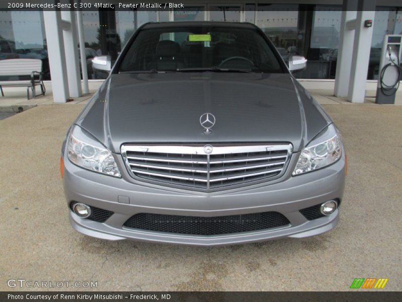 Pewter Metallic / Black 2009 Mercedes-Benz C 300 4Matic