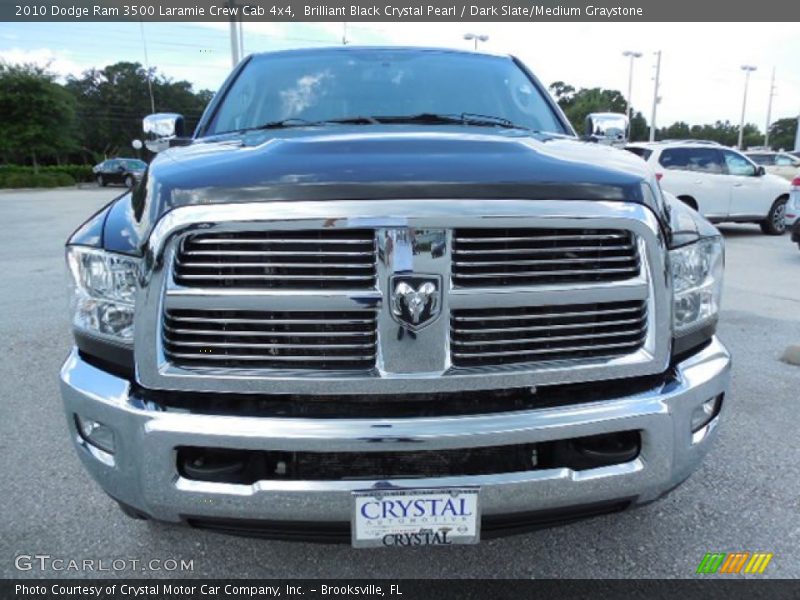 Brilliant Black Crystal Pearl / Dark Slate/Medium Graystone 2010 Dodge Ram 3500 Laramie Crew Cab 4x4