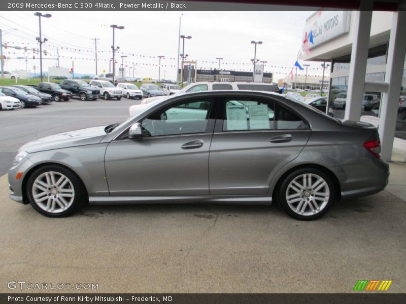 Pewter Metallic / Black 2009 Mercedes-Benz C 300 4Matic