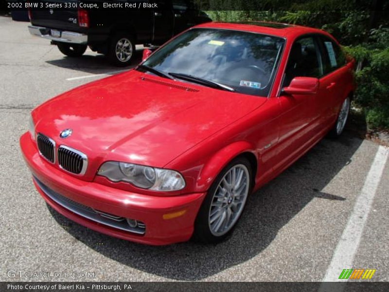 Electric Red / Black 2002 BMW 3 Series 330i Coupe