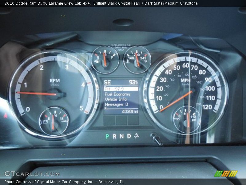 Brilliant Black Crystal Pearl / Dark Slate/Medium Graystone 2010 Dodge Ram 3500 Laramie Crew Cab 4x4