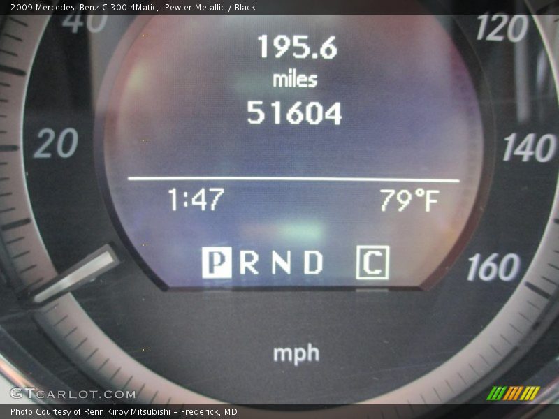 Pewter Metallic / Black 2009 Mercedes-Benz C 300 4Matic