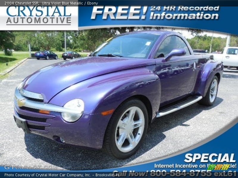 Ultra Violet Blue Metallic / Ebony 2004 Chevrolet SSR