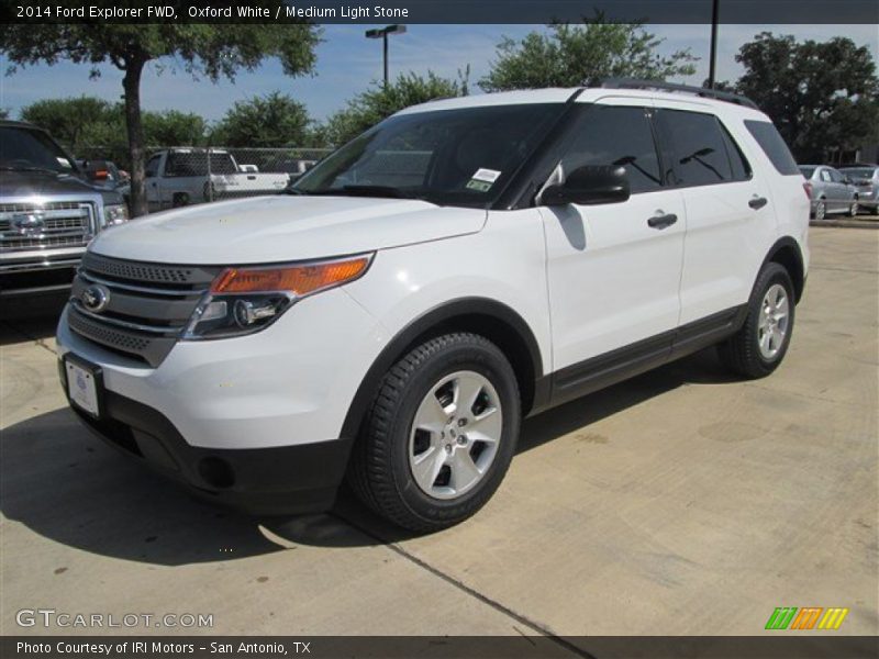 Oxford White / Medium Light Stone 2014 Ford Explorer FWD