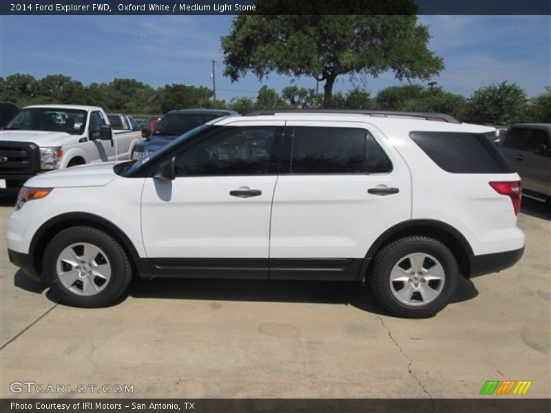 Oxford White / Medium Light Stone 2014 Ford Explorer FWD