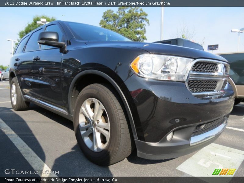 Brilliant Black Crystal Pearl / Dark Graystone/Medium Graystone 2011 Dodge Durango Crew