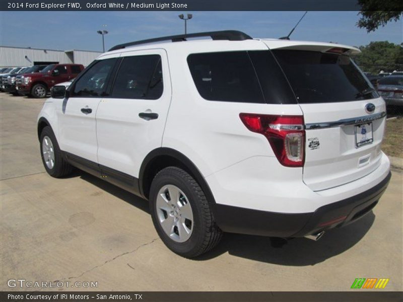 Oxford White / Medium Light Stone 2014 Ford Explorer FWD