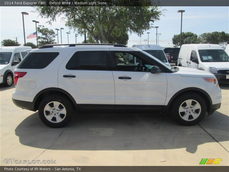 Oxford White / Medium Light Stone 2014 Ford Explorer FWD