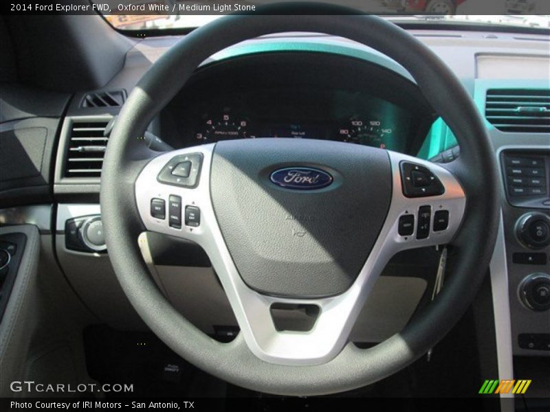 Oxford White / Medium Light Stone 2014 Ford Explorer FWD