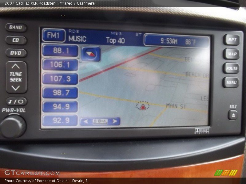 Navigation of 2007 XLR Roadster