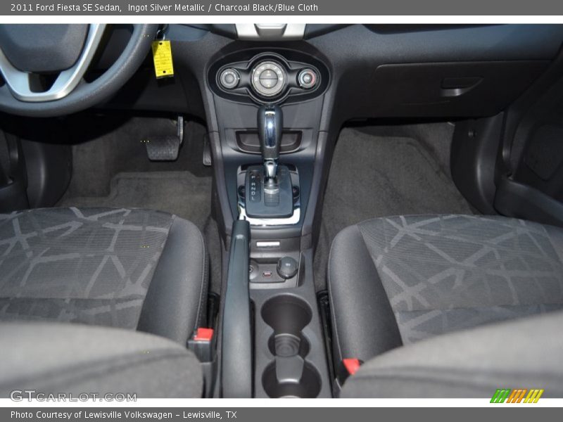 Ingot Silver Metallic / Charcoal Black/Blue Cloth 2011 Ford Fiesta SE Sedan