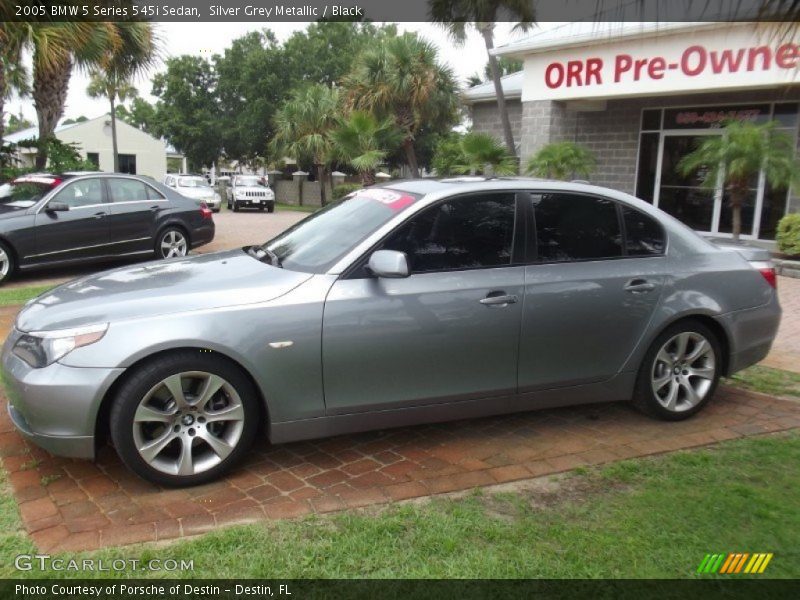 Silver Grey Metallic / Black 2005 BMW 5 Series 545i Sedan