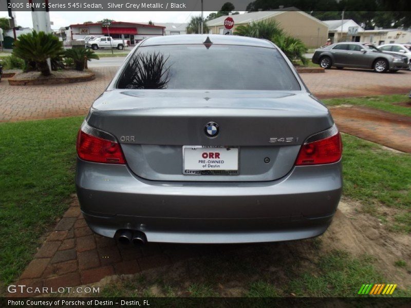Silver Grey Metallic / Black 2005 BMW 5 Series 545i Sedan