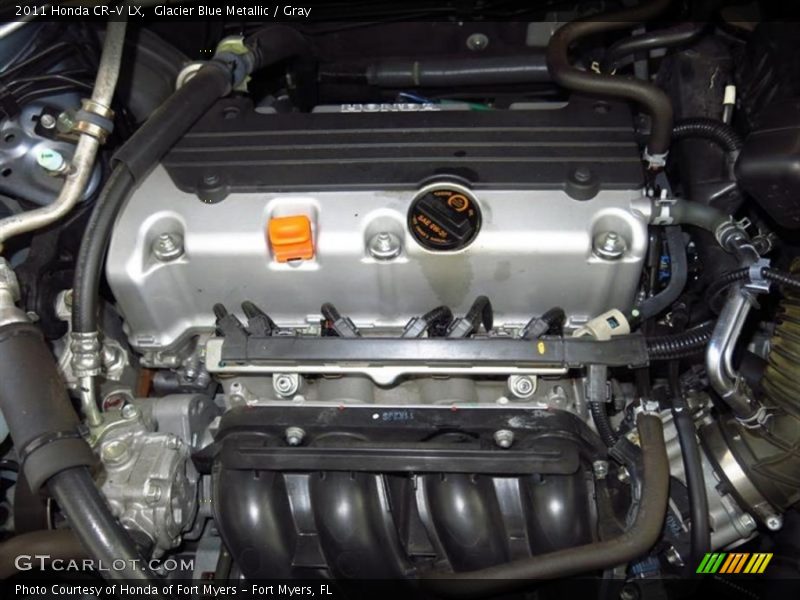 Glacier Blue Metallic / Gray 2011 Honda CR-V LX