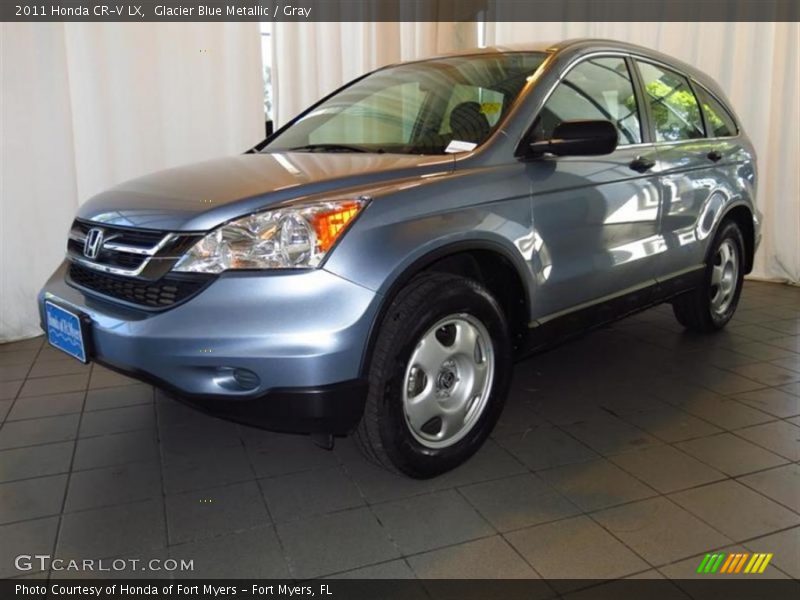 Glacier Blue Metallic / Gray 2011 Honda CR-V LX