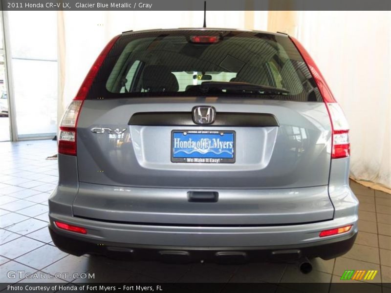 Glacier Blue Metallic / Gray 2011 Honda CR-V LX