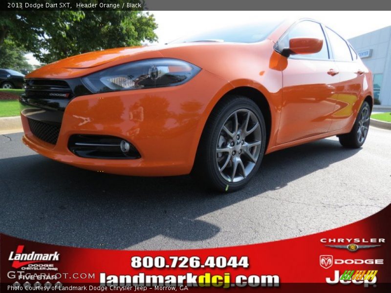 Header Orange / Black 2013 Dodge Dart SXT