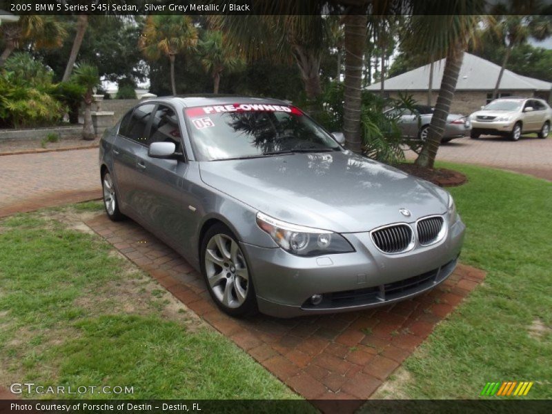 Silver Grey Metallic / Black 2005 BMW 5 Series 545i Sedan