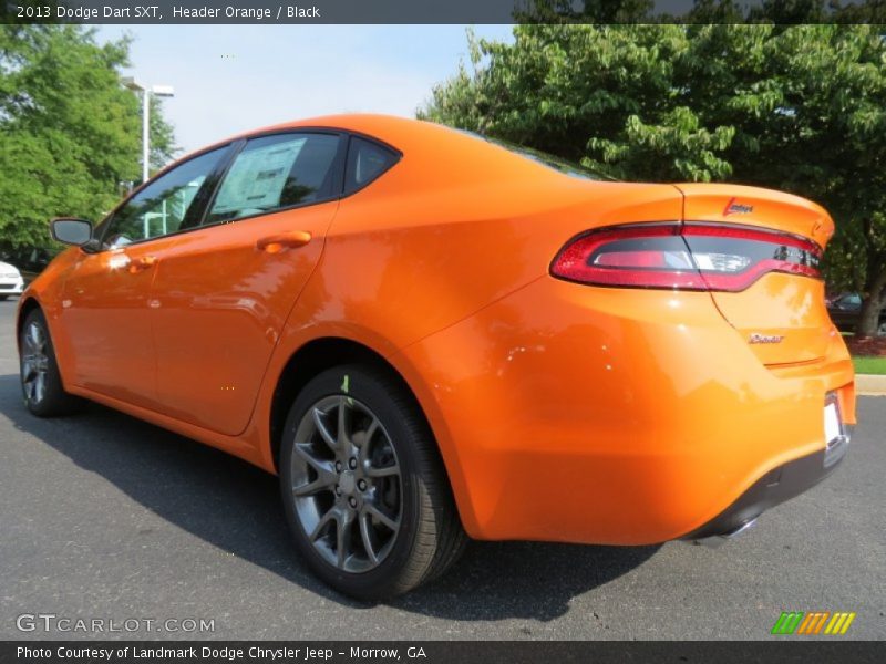Header Orange / Black 2013 Dodge Dart SXT
