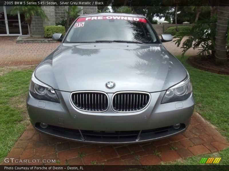 Silver Grey Metallic / Black 2005 BMW 5 Series 545i Sedan