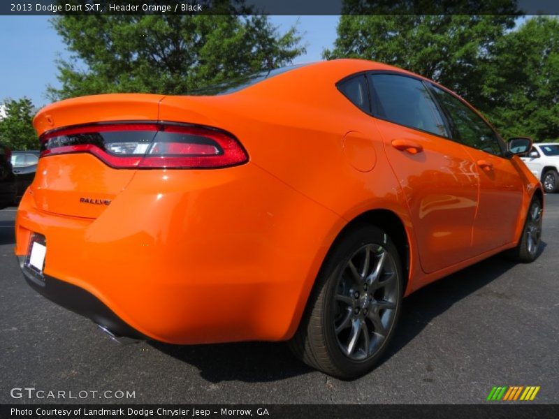 Header Orange / Black 2013 Dodge Dart SXT