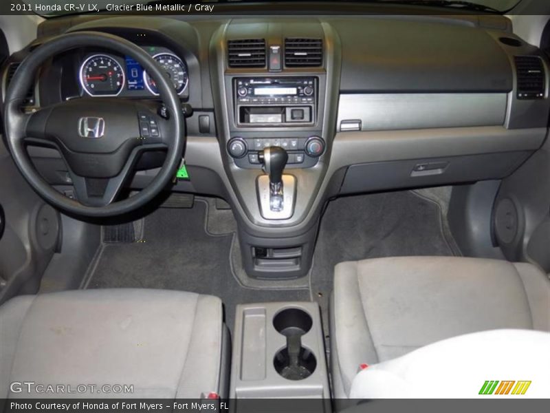 Glacier Blue Metallic / Gray 2011 Honda CR-V LX