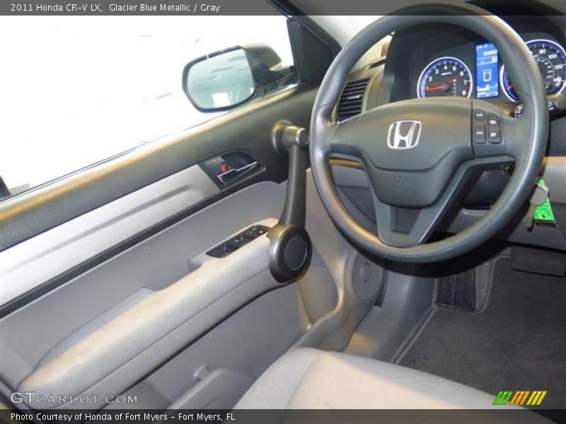 Glacier Blue Metallic / Gray 2011 Honda CR-V LX