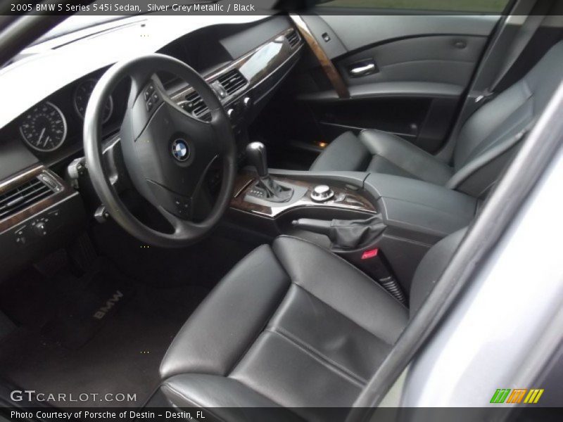 Silver Grey Metallic / Black 2005 BMW 5 Series 545i Sedan