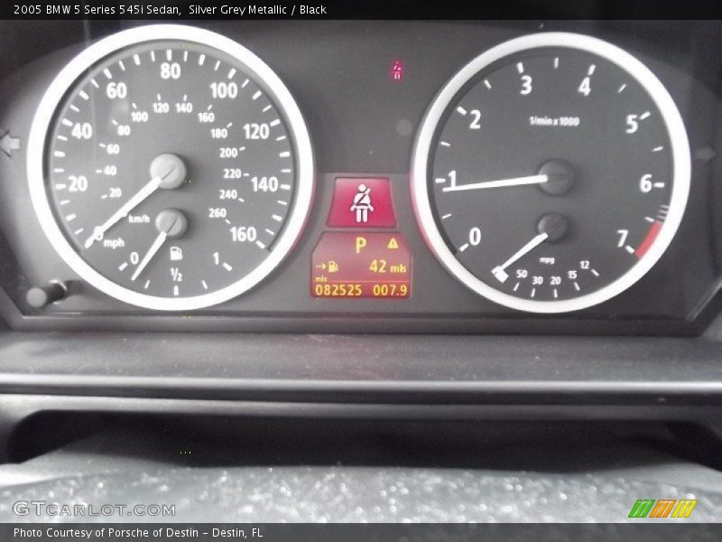 Silver Grey Metallic / Black 2005 BMW 5 Series 545i Sedan