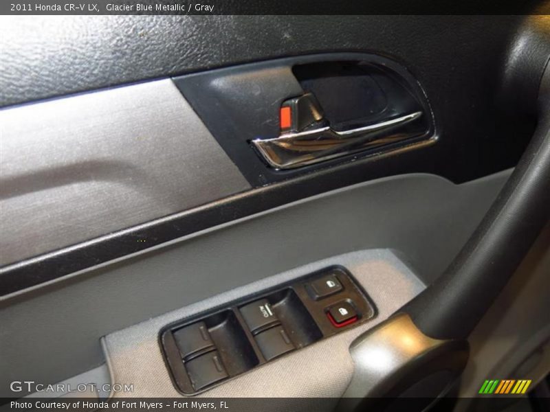 Glacier Blue Metallic / Gray 2011 Honda CR-V LX