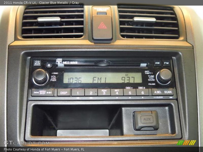 Glacier Blue Metallic / Gray 2011 Honda CR-V LX