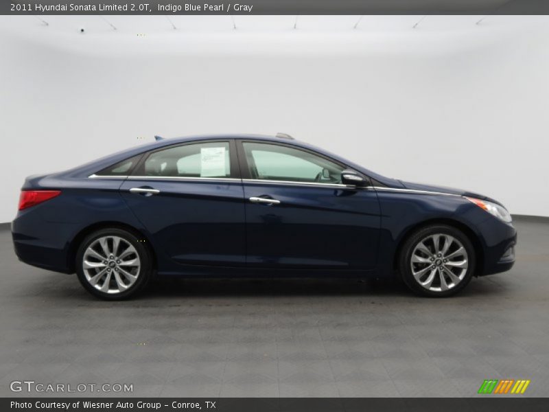 Indigo Blue Pearl / Gray 2011 Hyundai Sonata Limited 2.0T