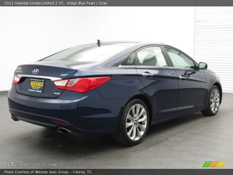 Indigo Blue Pearl / Gray 2011 Hyundai Sonata Limited 2.0T