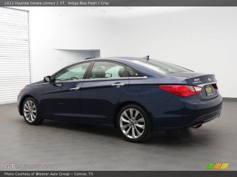 Indigo Blue Pearl / Gray 2011 Hyundai Sonata Limited 2.0T