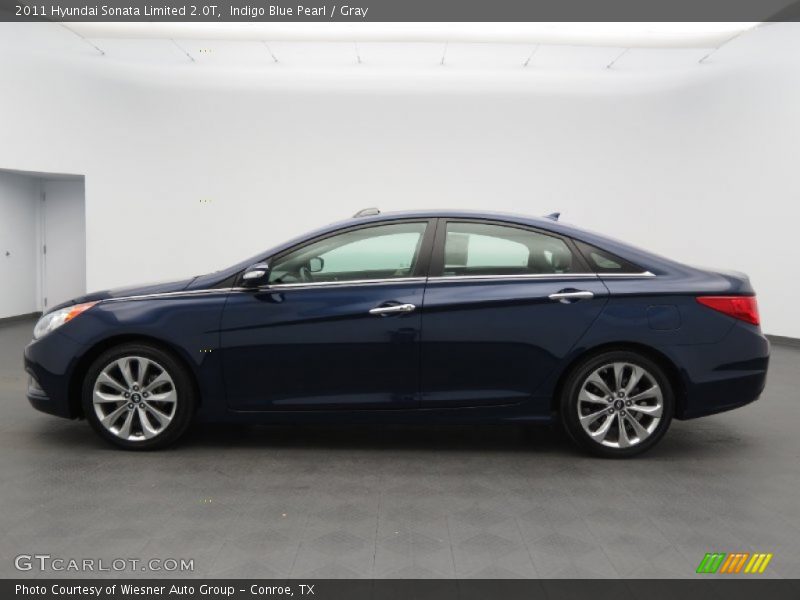 Indigo Blue Pearl / Gray 2011 Hyundai Sonata Limited 2.0T