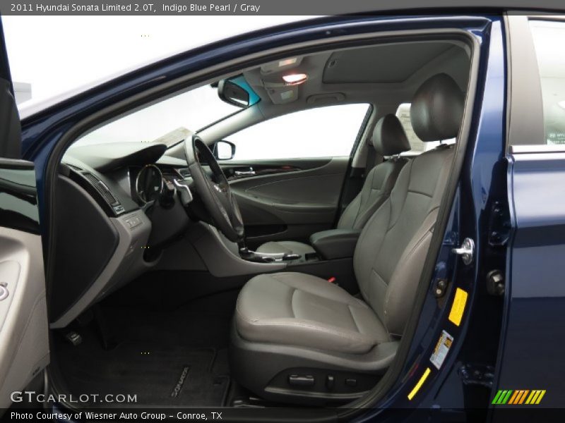 Indigo Blue Pearl / Gray 2011 Hyundai Sonata Limited 2.0T