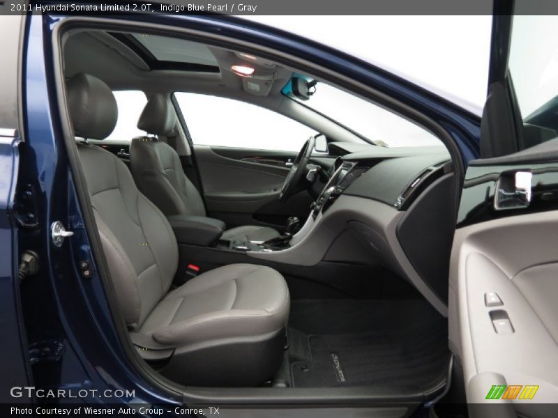Indigo Blue Pearl / Gray 2011 Hyundai Sonata Limited 2.0T