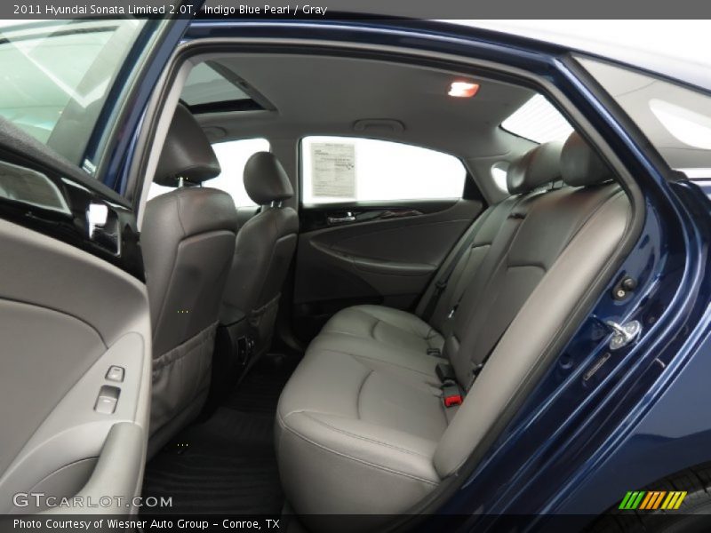 Indigo Blue Pearl / Gray 2011 Hyundai Sonata Limited 2.0T