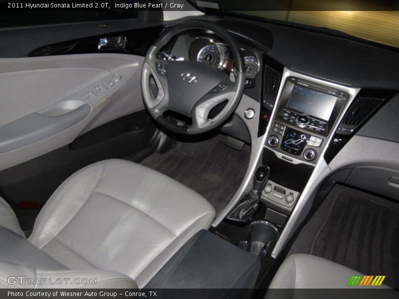 Indigo Blue Pearl / Gray 2011 Hyundai Sonata Limited 2.0T
