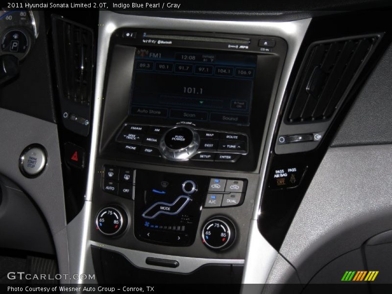 Indigo Blue Pearl / Gray 2011 Hyundai Sonata Limited 2.0T