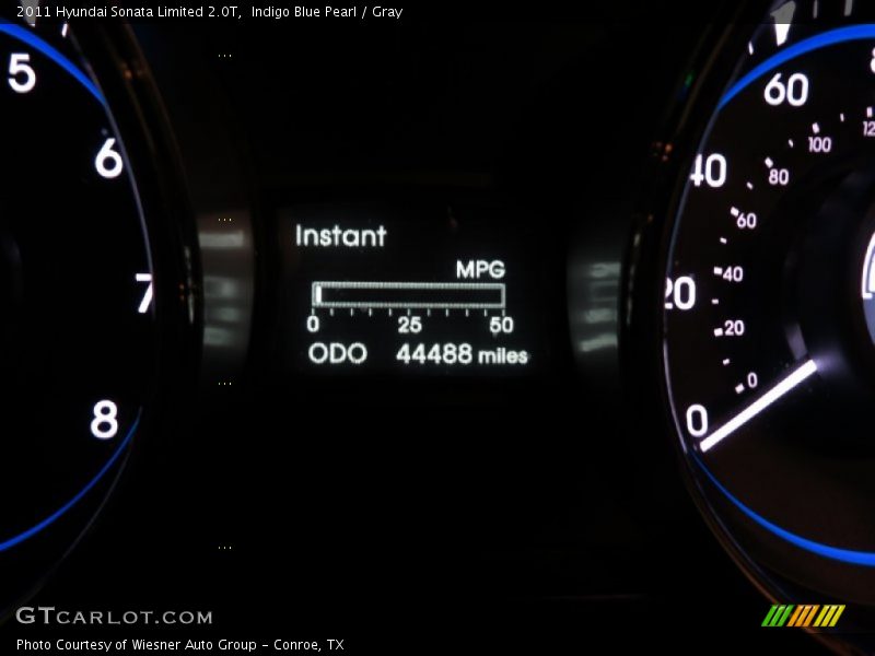 Indigo Blue Pearl / Gray 2011 Hyundai Sonata Limited 2.0T