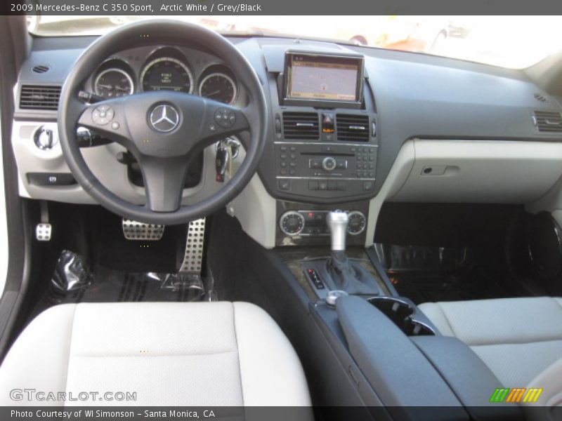 Arctic White / Grey/Black 2009 Mercedes-Benz C 350 Sport