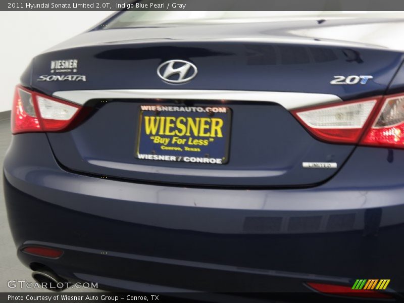 Indigo Blue Pearl / Gray 2011 Hyundai Sonata Limited 2.0T