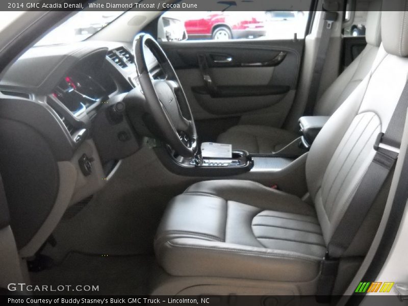 White Diamond Tricoat / Cocoa Dune 2014 GMC Acadia Denali